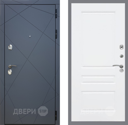 Входная металлическая Дверь Рекс (REX) 13 Силк Титан FL-243 Силк Сноу в Красноармейске