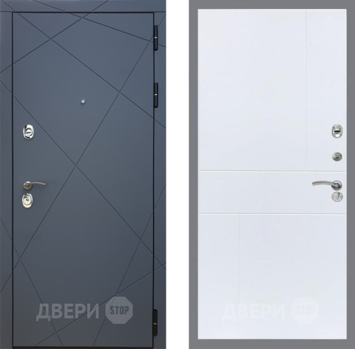 Входная металлическая Дверь Рекс (REX) 13 Силк Титан FL-290 Силк Сноу в Красноармейске