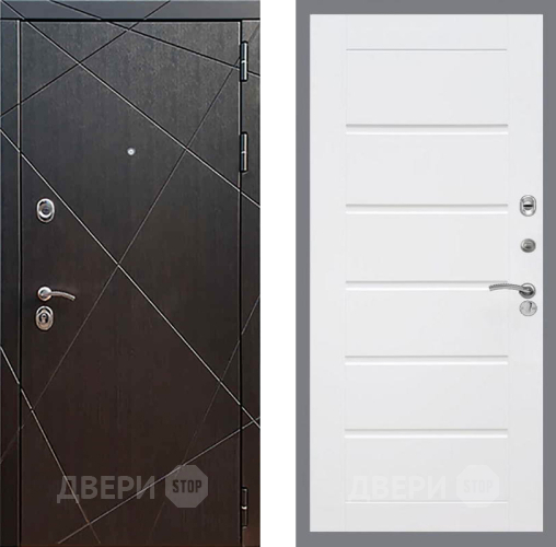 Входная металлическая Дверь Рекс (REX) 13 Венге Сити Белый ясень в Красноармейске