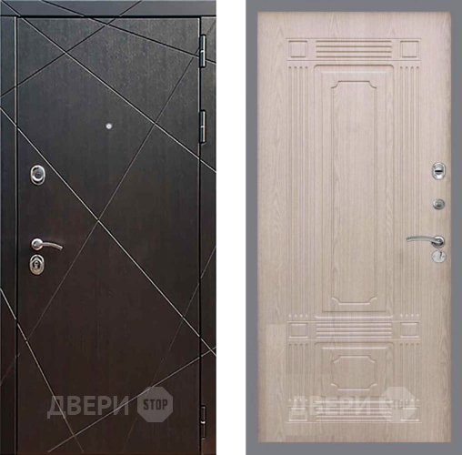 Входная металлическая Дверь Рекс (REX) 13 Венге FL-2 Беленый дуб в Красноармейске
