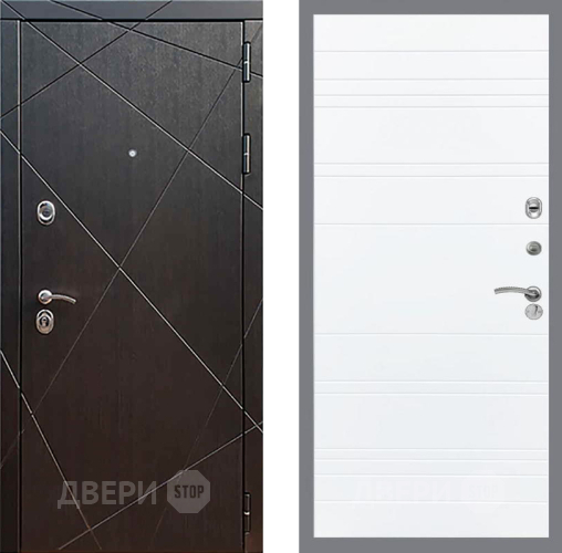 Входная металлическая Дверь Рекс (REX) 13 Венге Line Силк Сноу в Красноармейске
