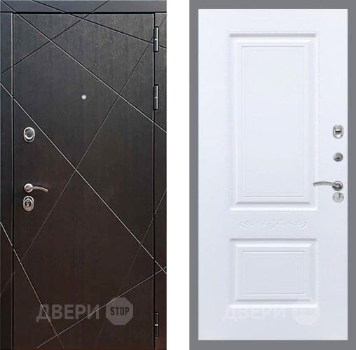 Входная металлическая Дверь Рекс (REX) 13 Венге Смальта Силк Сноу в Красноармейске