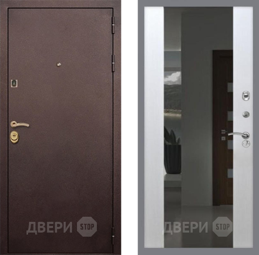 Входная металлическая Дверь Рекс (REX) Лайт 3К СБ-16 с Зеркалом Лиственница беж в Красноармейске