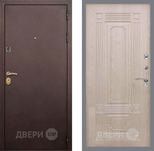 Входная металлическая Дверь Рекс (REX) Лайт 3К FL-2 Беленый дуб в Красноармейске