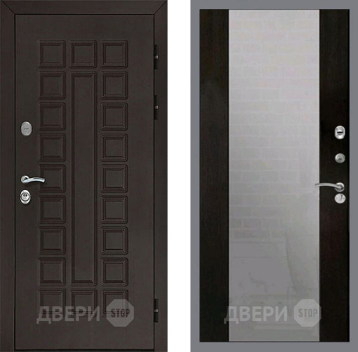 Входная металлическая Дверь Рекс (REX) Сенатор 3К СБ-16 Зеркало Венге в Красноармейске