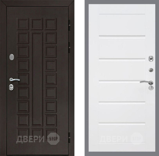 Входная металлическая Дверь Рекс (REX) Сенатор 3К Сити Белый ясень в Красноармейске