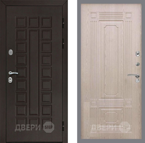 Входная металлическая Дверь Рекс (REX) Сенатор 3К FL-2 Беленый дуб в Красноармейске