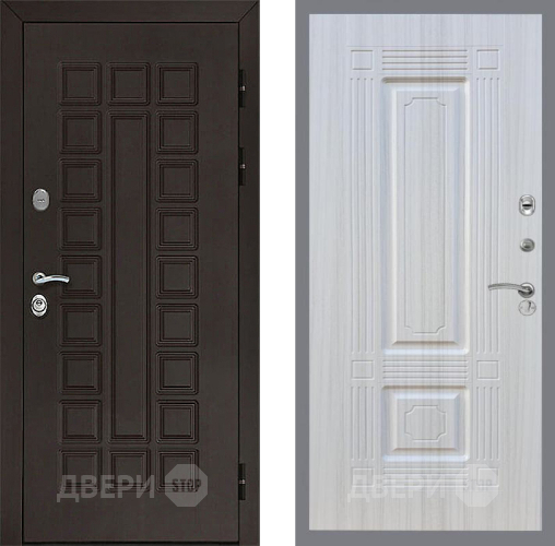 Входная металлическая Дверь Рекс (REX) Сенатор 3К FL-2 Сандал белый в Красноармейске