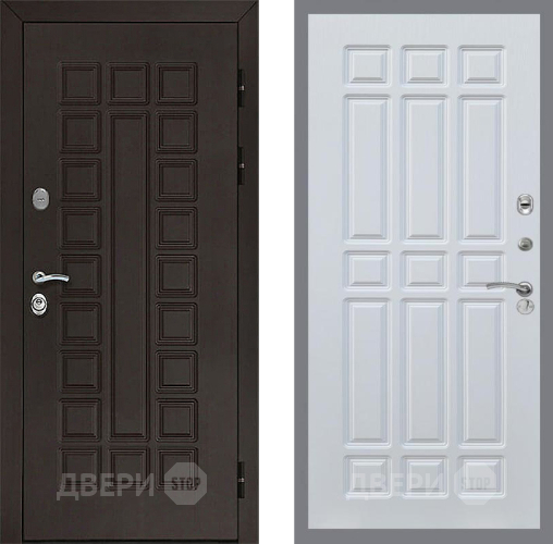 Входная металлическая Дверь Рекс (REX) Сенатор 3К FL-33 Белый ясень в Красноармейске