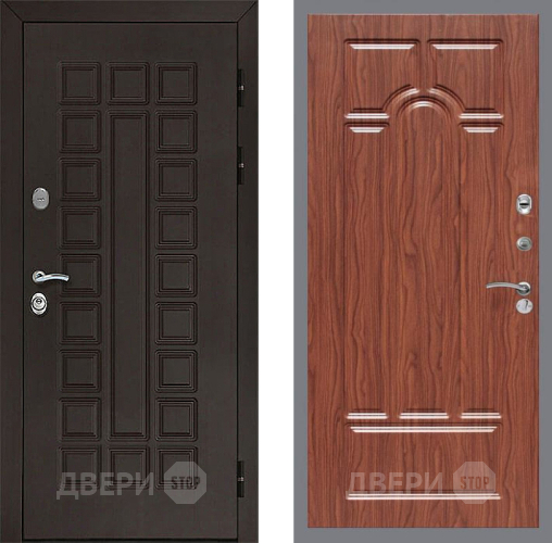 Входная металлическая Дверь Рекс (REX) Сенатор 3К FL-58 орех тисненый в Красноармейске