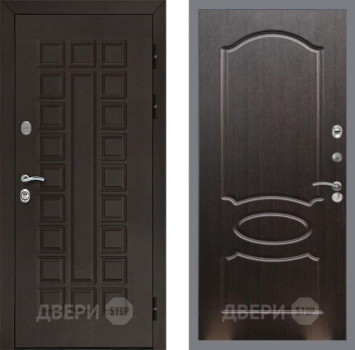 Входная металлическая Дверь Рекс (REX) Сенатор 3К FL-128 Венге светлый в Красноармейске