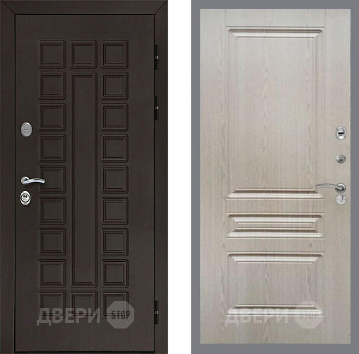 Входная металлическая Дверь Рекс (REX) Сенатор 3К FL-243 Беленый дуб в Красноармейске