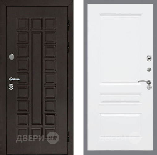 Входная металлическая Дверь Рекс (REX) Сенатор 3К FL-243 Силк Сноу в Красноармейске