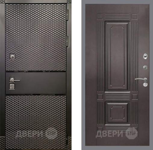 Входная металлическая Дверь Рекс (REX) 15 Черный Кварц FL-2 Венге в Красноармейске