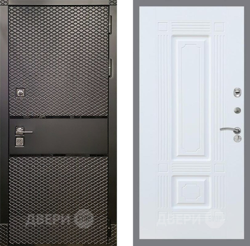 Входная металлическая Дверь Рекс (REX) 15 Черный Кварц FL-2 Силк Сноу в Красноармейске