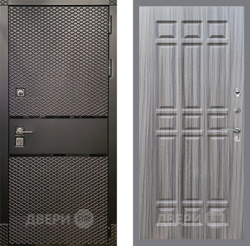 Входная металлическая Дверь Рекс (REX) 15 Черный Кварц FL-33 Сандал грей в Красноармейске