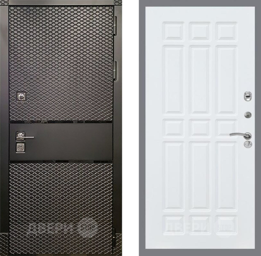 Входная металлическая Дверь Рекс (REX) 15 Черный Кварц FL-33 Силк Сноу в Красноармейске