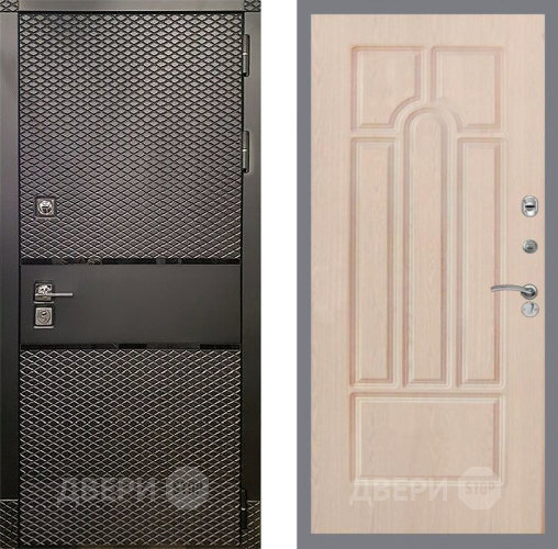 Входная металлическая Дверь Рекс (REX) 15 Черный Кварц FL-58 Беленый дуб в Красноармейске