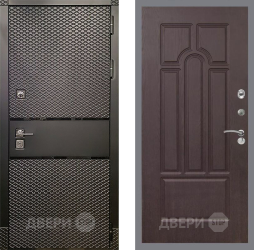 Входная металлическая Дверь Рекс (REX) 15 Черный Кварц FL-58 Венге в Красноармейске