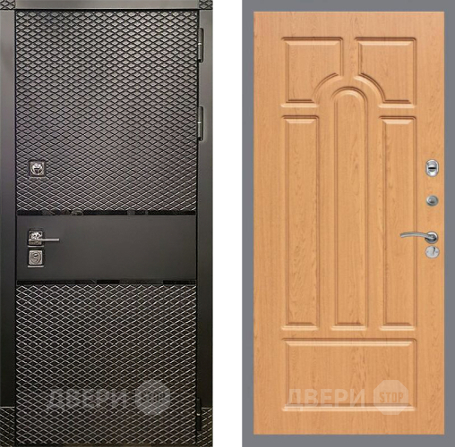 Входная металлическая Дверь Рекс (REX) 15 Черный Кварц FL-58 Дуб в Красноармейске
