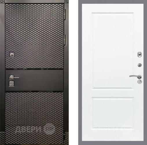 Входная металлическая Дверь Рекс (REX) 15 Черный Кварц FL-117 Силк Сноу в Красноармейске