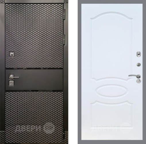 Входная металлическая Дверь Рекс (REX) 15 Черный Кварц FL-128 Белый ясень в Красноармейске