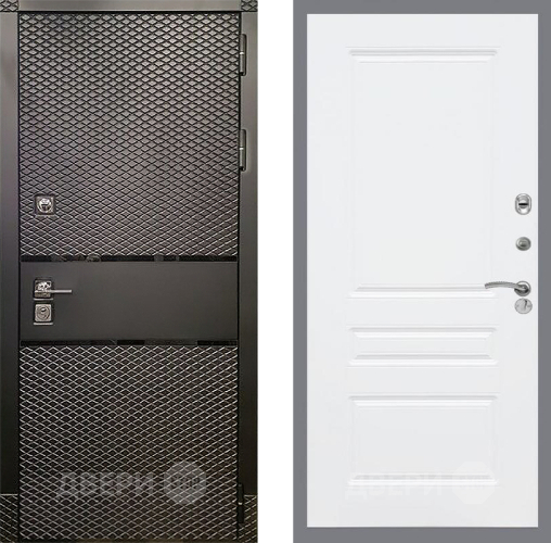 Входная металлическая Дверь Рекс (REX) 15 Черный Кварц FL-243 Силк Сноу в Красноармейске