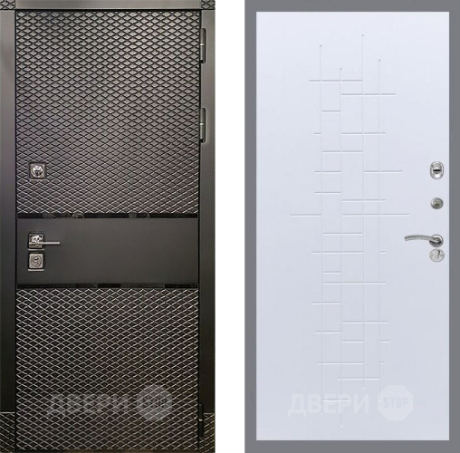 Входная металлическая Дверь Рекс (REX) 15 Черный Кварц FL-289 Белый ясень в Красноармейске
