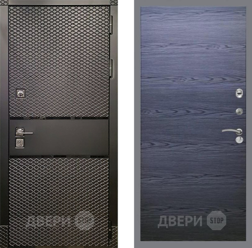 Входная металлическая Дверь Рекс (REX) 15 Черный Кварц GL Дуб тангенальный черный в Красноармейске