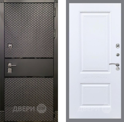 Входная металлическая Дверь Рекс (REX) 15 Черный Кварц Смальта Силк Сноу в Красноармейске