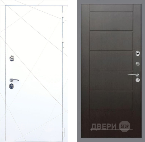 Входная металлическая Дверь Рекс (REX) 13 Силк Сноу Сити Венге в Красноармейске