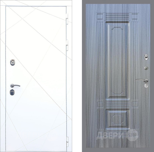 Входная металлическая Дверь Рекс (REX) 13 Силк Сноу FL-2 Сандал грей в Красноармейске