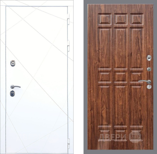 Входная металлическая Дверь Рекс (REX) 13 Силк Сноу FL-33 орех тисненый в Красноармейске