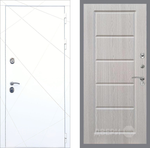 Входная металлическая Дверь Рекс (REX) 13 Силк Сноу FL-39 Беленый дуб в Красноармейске