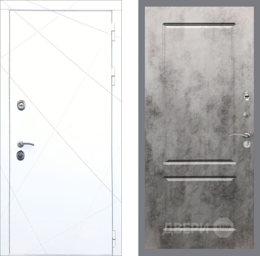 Входная металлическая Дверь Рекс (REX) 13 Силк Сноу FL-117 Бетон темный в Красноармейске