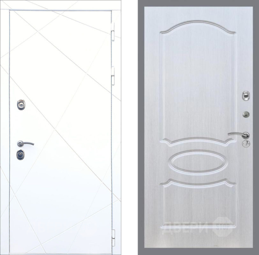Входная металлическая Дверь Рекс (REX) 13 Силк Сноу FL-128 Лиственница беж в Красноармейске