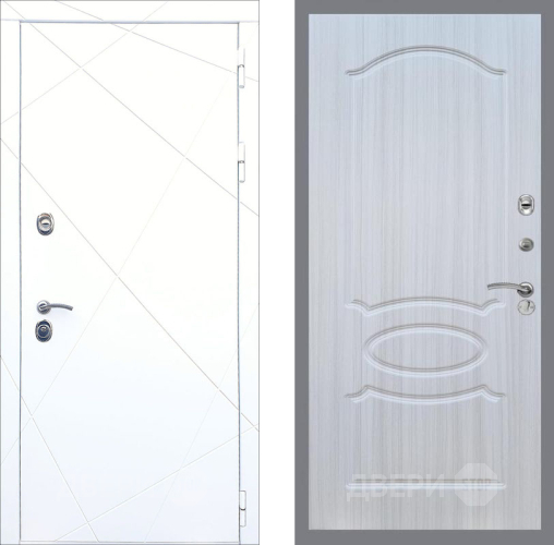Входная металлическая Дверь Рекс (REX) 13 Силк Сноу FL-128 Сандал белый в Красноармейске
