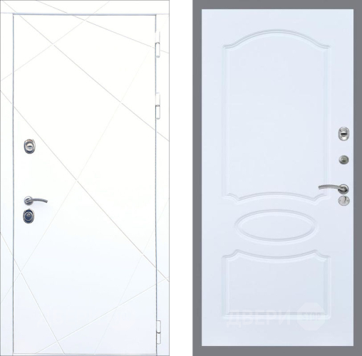 Входная металлическая Дверь Рекс (REX) 13 Силк Сноу FL-128 Силк Сноу в Красноармейске