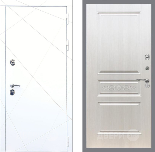 Входная металлическая Дверь Рекс (REX) 13 Силк Сноу FL-243 Лиственница беж в Красноармейске