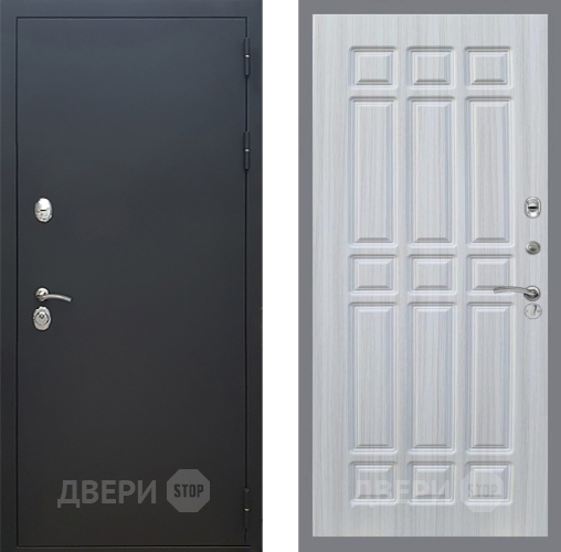 Входная металлическая Дверь Рекс (REX) 5 Черный Муар FL-33 Сандал белый в Красноармейске