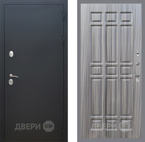 Входная металлическая Дверь Рекс (REX) 5 Черный Муар FL-33 Сандал грей в Красноармейске