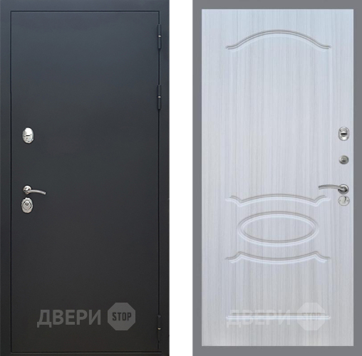 Входная металлическая Дверь Рекс (REX) 5 Черный Муар FL-128 Сандал белый в Красноармейске