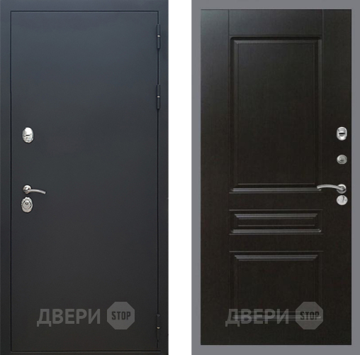 Входная металлическая Дверь Рекс (REX) 5 Черный Муар FL-243 Венге в Красноармейске