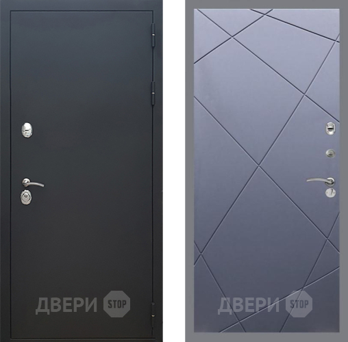 Входная металлическая Дверь Рекс (REX) 5 Черный Муар FL-291 Силк титан в Красноармейске