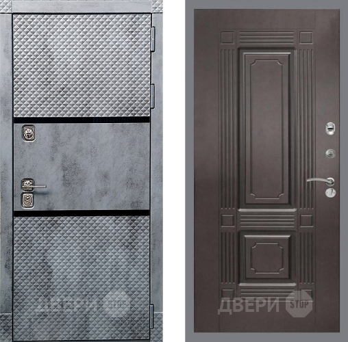 Входная металлическая Дверь Рекс (REX) 15 Бетон Темный FL-2 Венге в Красноармейске