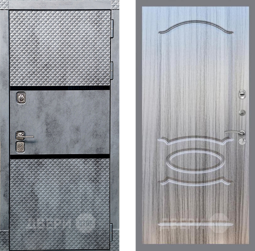 Входная металлическая Дверь Рекс (REX) 15 Бетон Темный FL-128 Сандал грей в Красноармейске