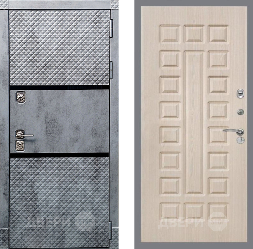 Входная металлическая Дверь Рекс (REX) 15 Бетон Темный FL-183 Беленый дуб в Красноармейске