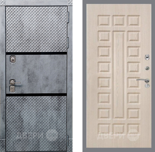 Входная металлическая Дверь Рекс (REX) 15 Бетон Темный FL-183 Беленый дуб в Красноармейске