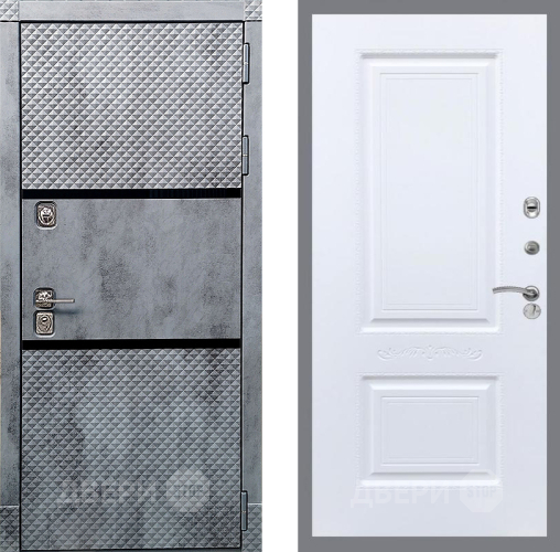 Входная металлическая Дверь Рекс (REX) 15 Бетон Темный Смальта Силк Сноу в Красноармейске
