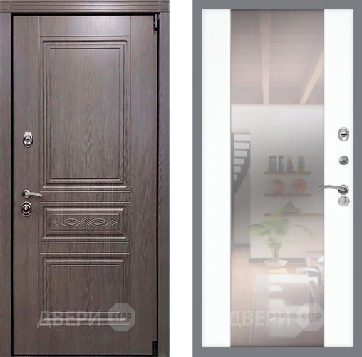 Входная металлическая Дверь Рекс (REX) Премиум-S СБ-16 Зеркало Силк Сноу в Красноармейске